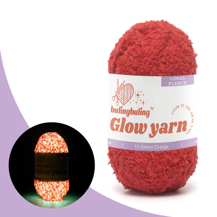 Coral fleece glow-in-the-dark yarn — view 14