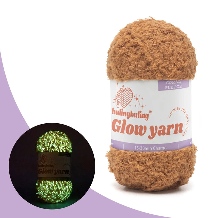 Coral fleece glow-in-the-dark yarn — view 12