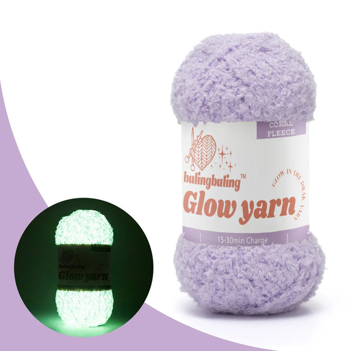 Coral fleece glow-in-the-dark yarn — view 11