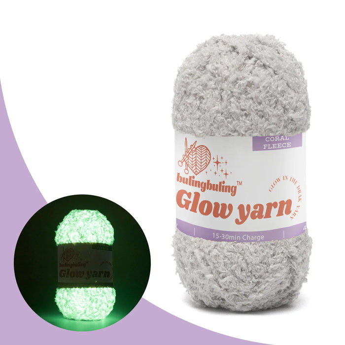 Coral fleece glow-in-the-dark yarn — view 10