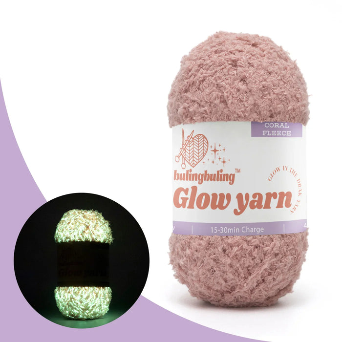 Coral fleece glow-in-the-dark yarn — view 17