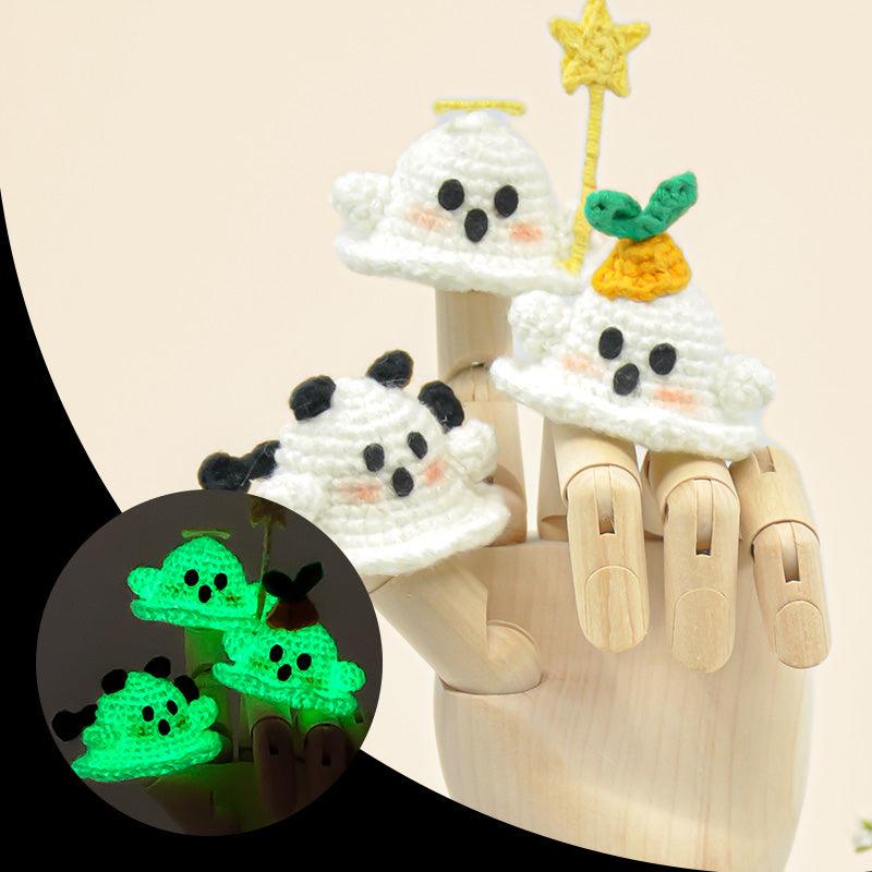 Beginner Finger Ghost Crochet DIY Material Kit (set of 5 shapes)