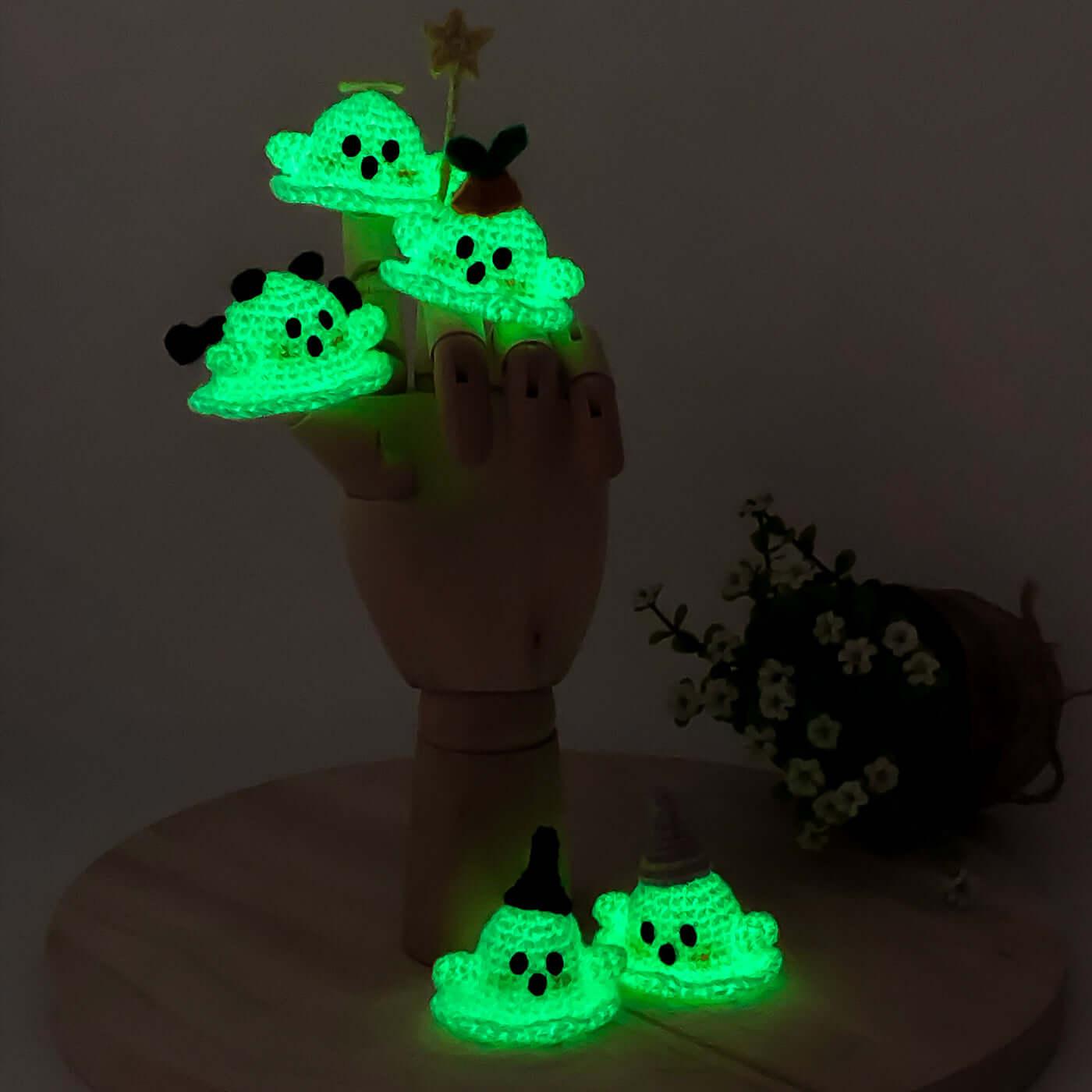 Beginner Finger Ghost Crochet DIY Material Kit (set of 5 shapes)