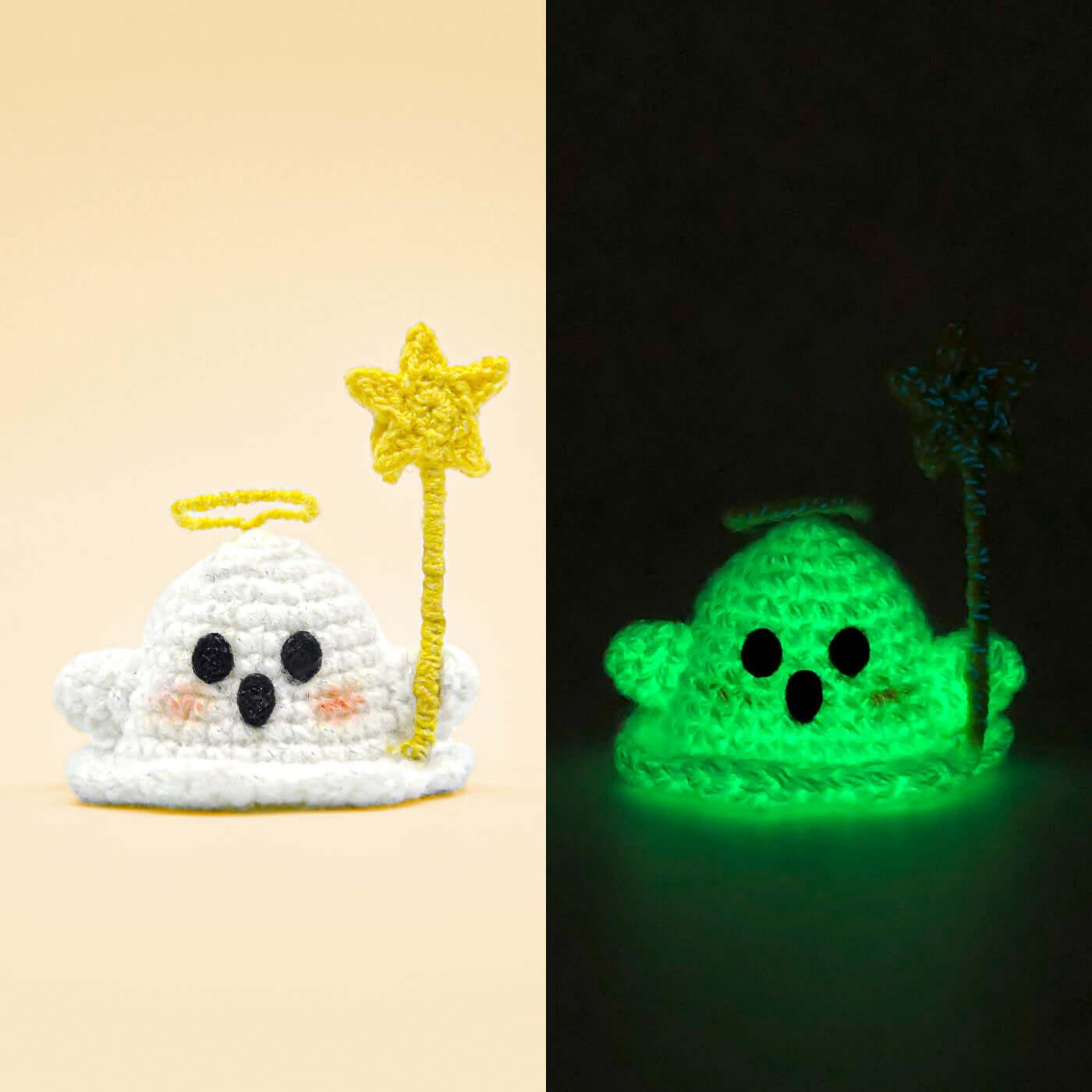 Beginner Finger Ghost Crochet DIY Material Kit (set of 5 shapes)