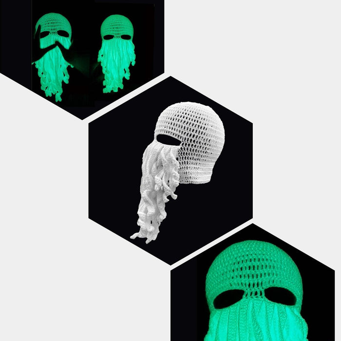 Handmade glow yarn octopus hat - crochet project