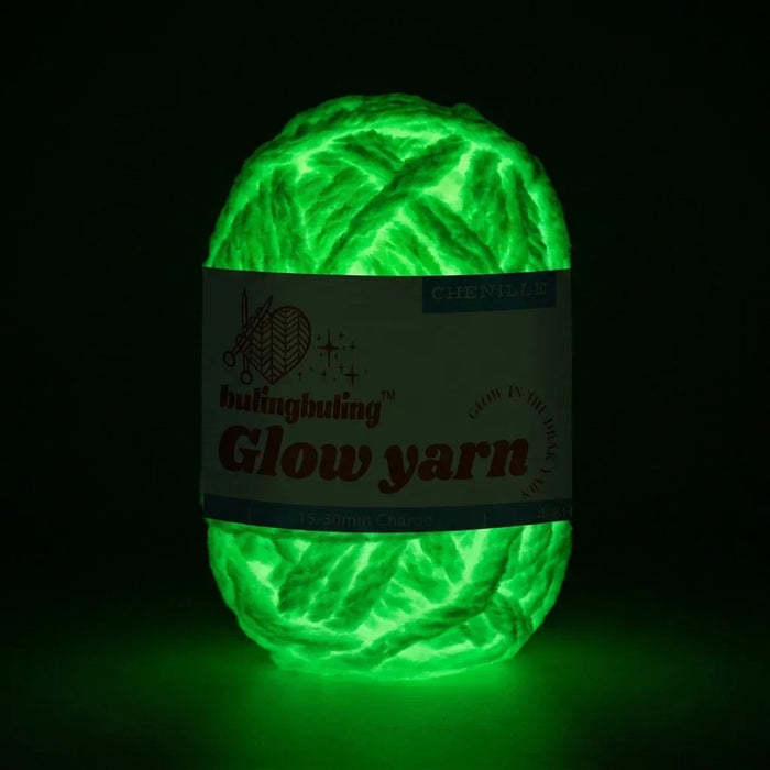 Chenille glow-in-the-dark yarn — view 6