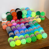 Glow in the Dark Yarn 5 Pack - Polyester Luminous Thread for Crochet - 2mm x 50g