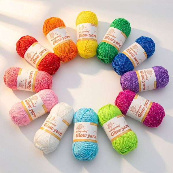 Glow yarn in daylight
