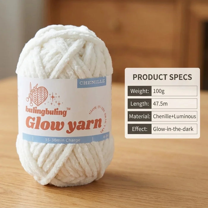 Chenille glow-in-the-dark yarn — view 5