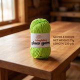 Glow in the Dark Yarn 5 Pack - Polyester Luminous Thread for Crochet - 2mm x 50g