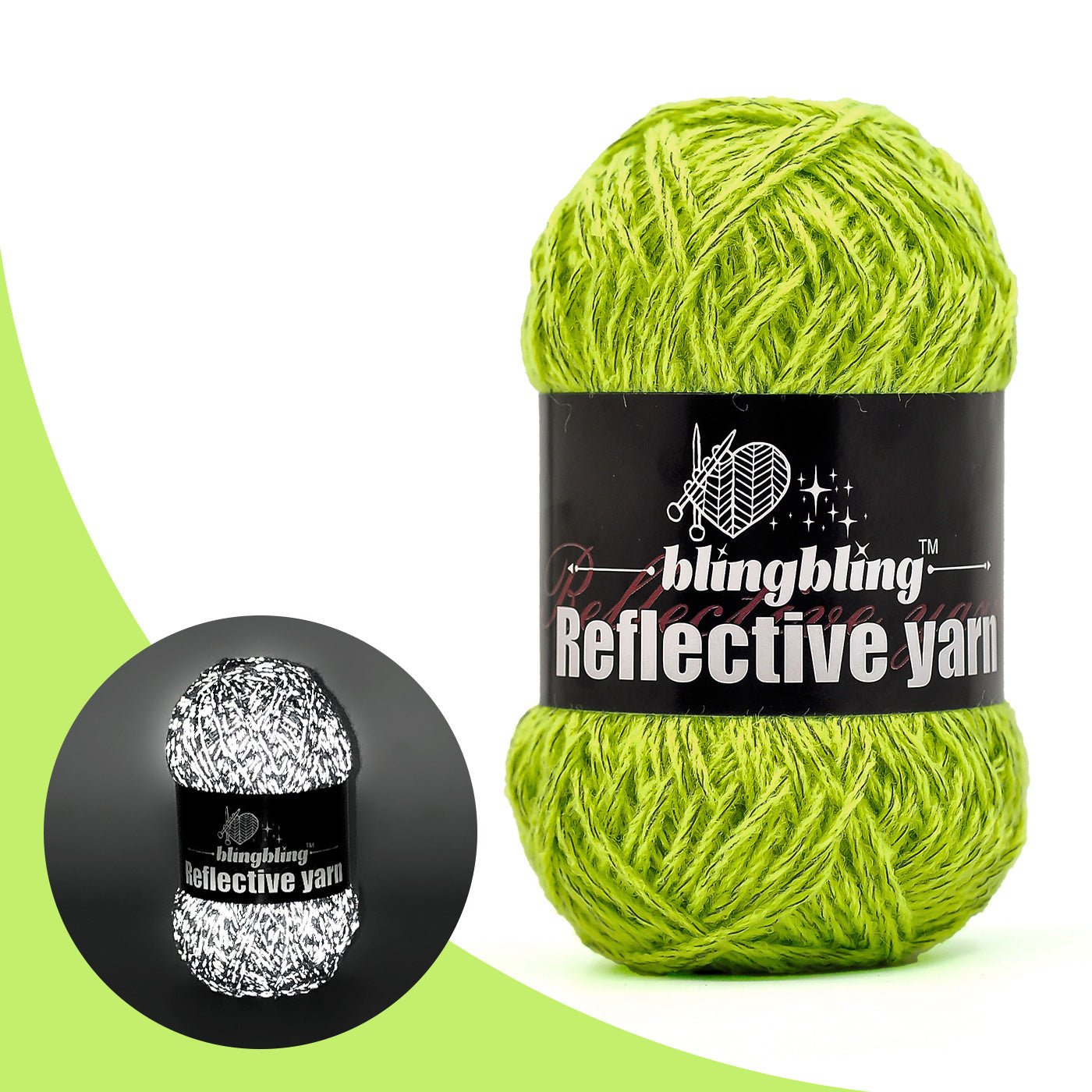 Reflective Yarn - Bright & Safe for Crochet Projects(14 colors) - BlingBlingYarnReflective Yarn - Bright & Safe for Crochet Projects(14 colors)yarnBlingBlingYarnBlingBlingYarnFGMX14-036-1
