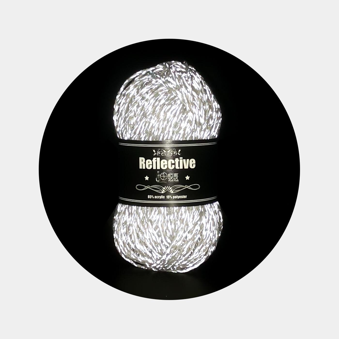 Reflective Yarn - Bright & Safe for Crochet Projects(14 colors)