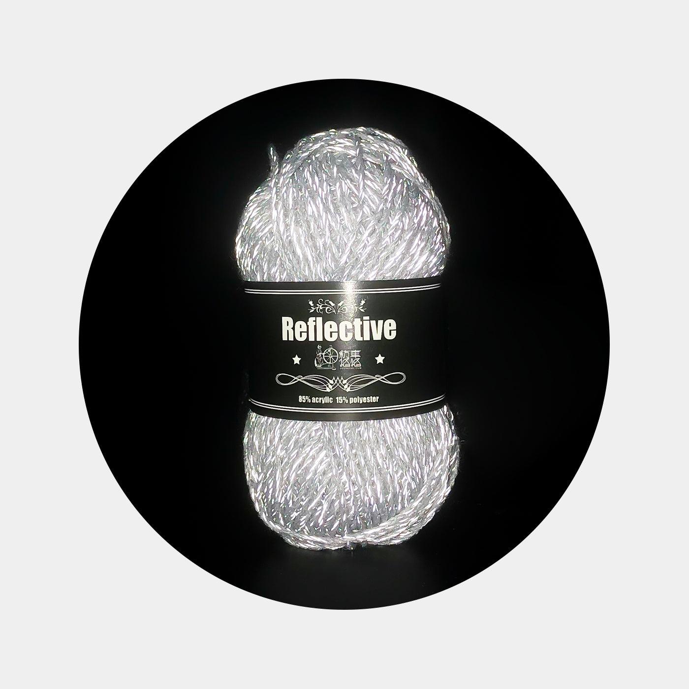 Reflective Yarn - Bright & Safe for Crochet Projects(14 colors)