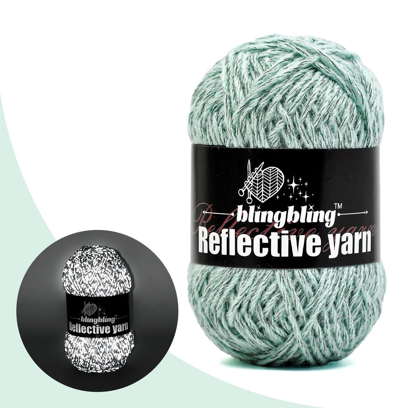 Reflective Yarn - Bright & Safe for Crochet Projects(14 colors) - BlingBlingYarnReflective Yarn - Bright & Safe for Crochet Projects(14 colors)yarnBlingBlingYarnBlingBlingYarnFGMX14-309